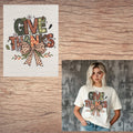 Give thanks short sleeve custom colors t-shirt