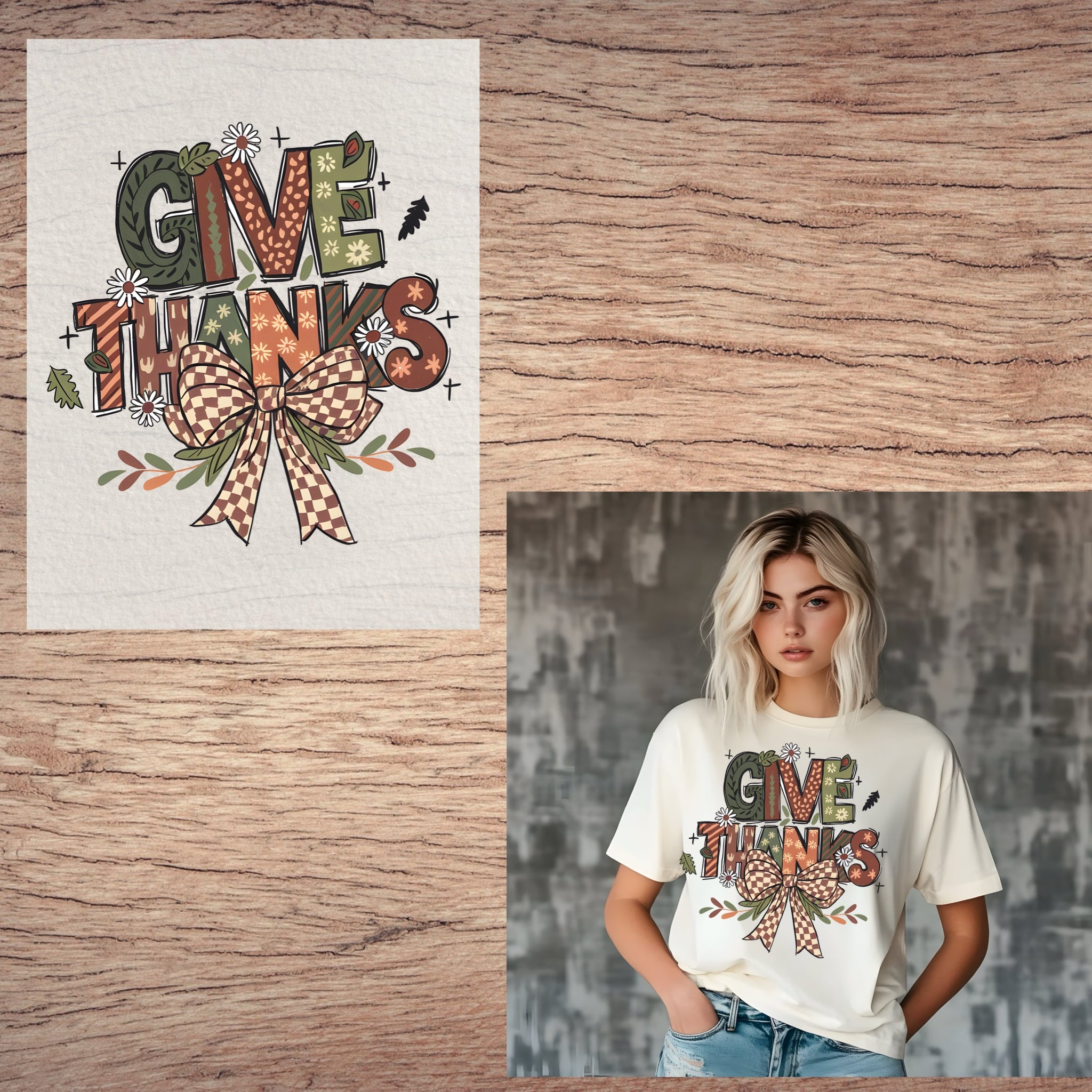 Give thanks short sleeve custom colors t-shirt