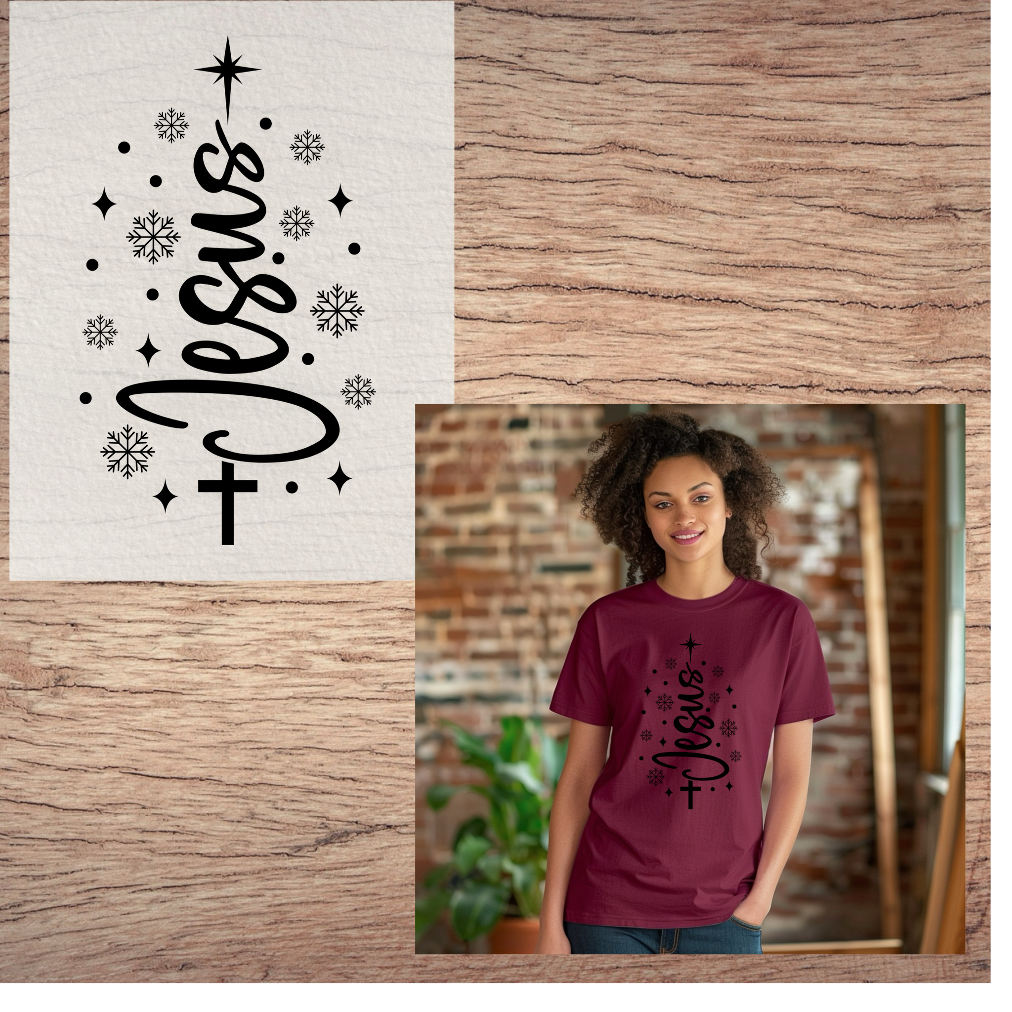 Jesus Christmas Tree short sleeve custom colors t-shirt