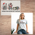 Overstimulated and Festive short sleeve custom colors t-shirt