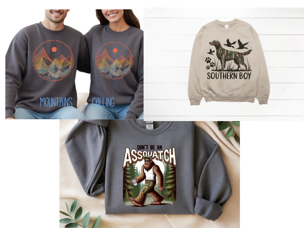 The outdoors are calling gildan crewneck sweatshirt