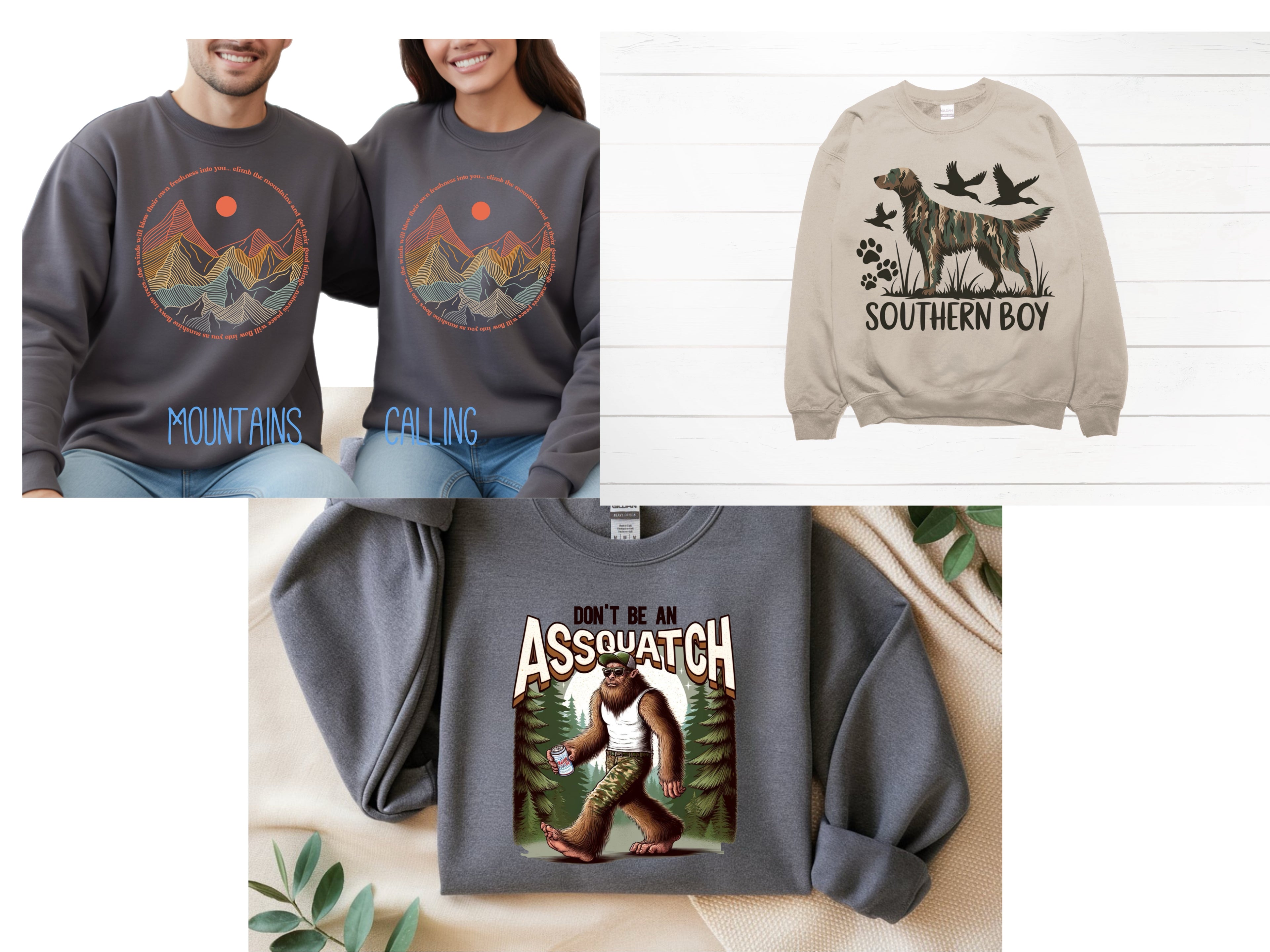 The outdoors are calling gildan crewneck sweatshirt